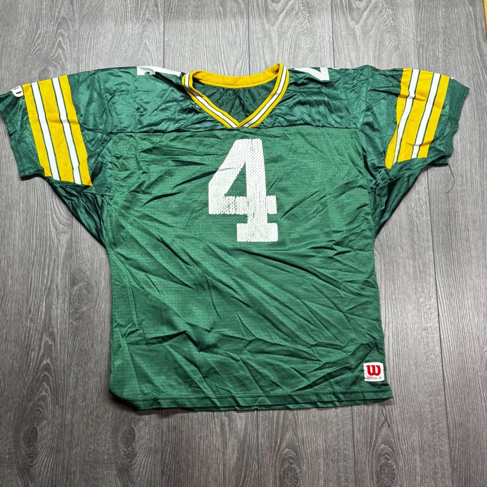 Vintage Rare Wilson Green Bay Packers Brett Favre Jersey Mens XL Made In USA